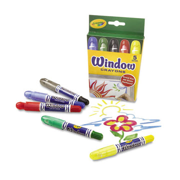 Crayola® Washable Window Crayons, Assorted Colors, 5-set freeshipping - TVN Wholesale